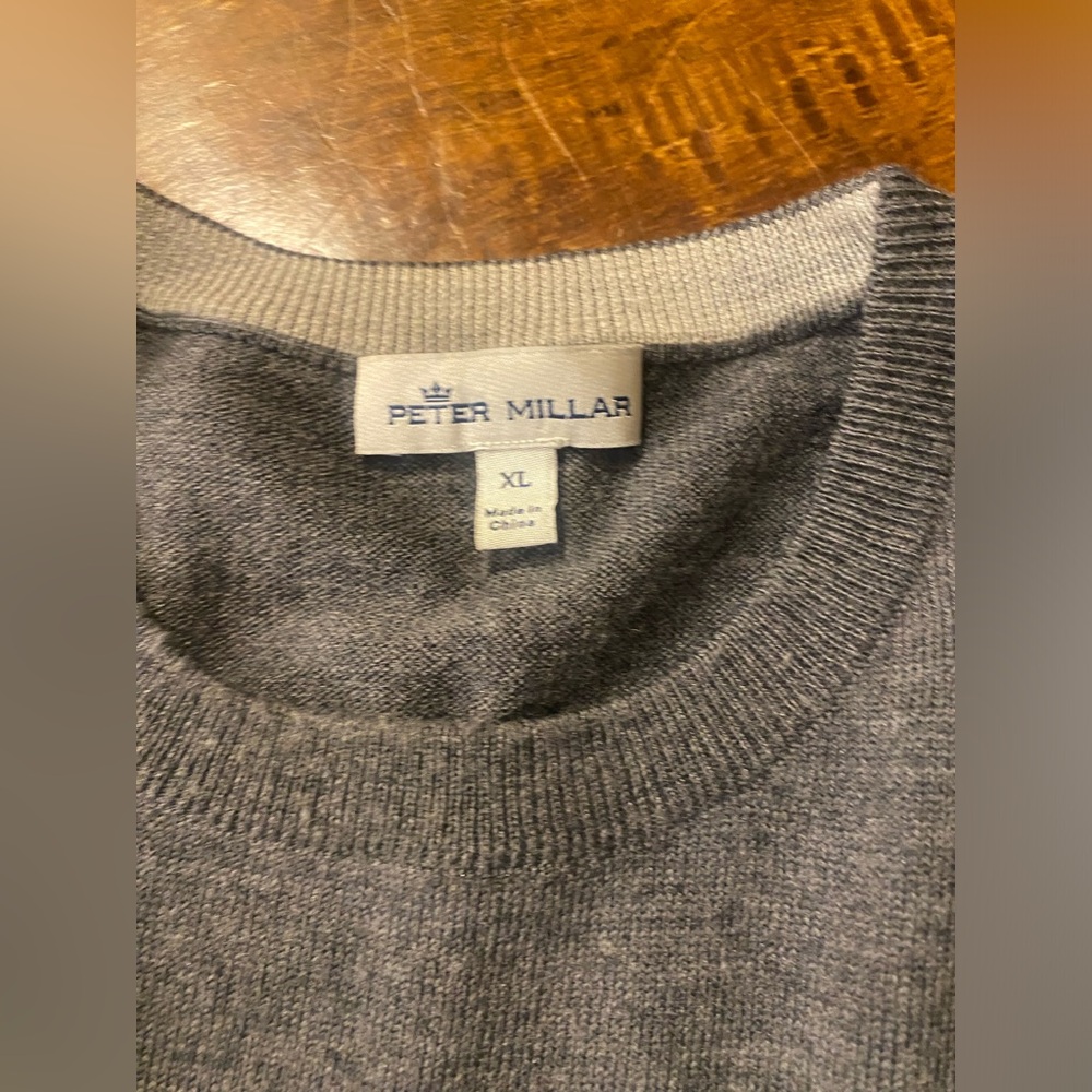 2 Peter millar grey wool sweaters XL grey